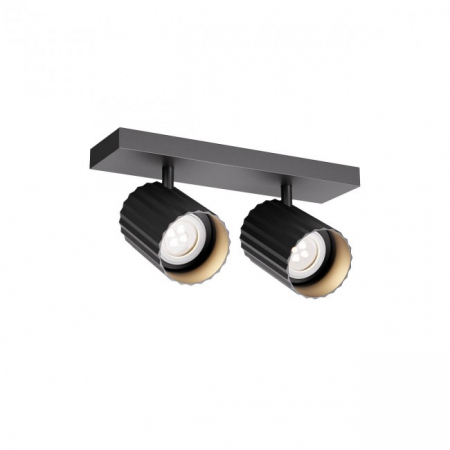 BLACK FRIDAY 2024 - Plafoniera Redo DELPHI 01-3403 Negru Mat GU10 2x7W   IP20