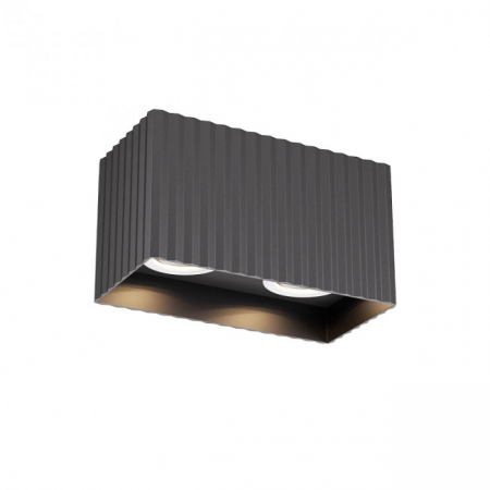 Moderne - Plafoniera Redo DELPHI 01-3412 Negru Mat GU10 2x7W   IP20