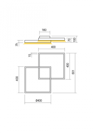 Plafoniera REDO FEBE 01-2860 LED MAT GOLD 62W 4216 lm 4000K 20 [1]