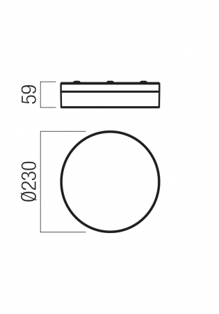 PLAFONIERĂ REDO FRISBI PL LED 12W 3000K/4000K D230 IP44 WH(5.1.2) [1]