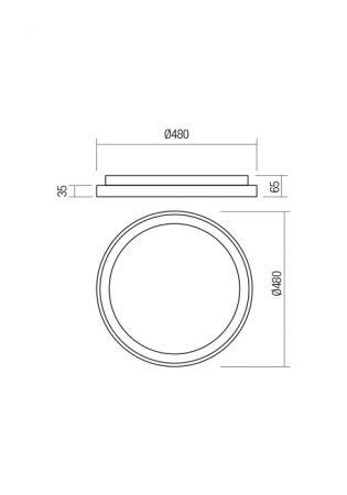Plafoniera REDO ICONIC 01-2668 LED SAND BLACK 40W 2460 lm 3000K 20 [1]
