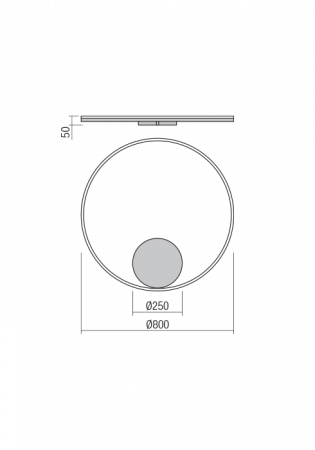 Plafoniera Redo Orbit LED Direct Light bronz  55W  6050/4065 lumeni  alb cald  3000K 01-1707 [1]
