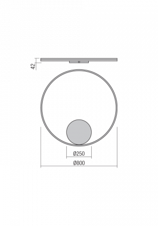 Plafoniera Redo Orbit LED Indirect Light bronz  55W  6050/4065 lumeni  alb cald  3000K 01-1709 [1]