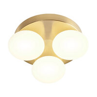 Plafoniere - Plafoniera REDO Ovum 01-4307 LED 15W 1400lm 3000K/4000K Brush Brass IP44