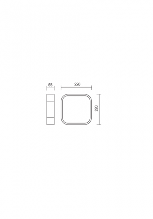 Plafoniera REDO Screen IP 01-1353 SMD LED 12W 3000K 840lm 220x220 IP44 Nedimabil Crom White [2]