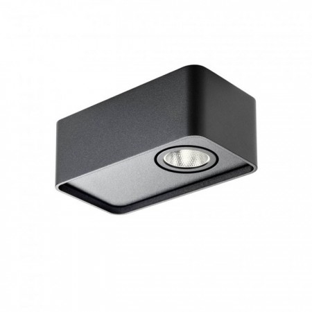 Plafoniere - Plafoniera Redo Yuki, negru mat, 6W, 395 lumeni, alb cald 3000K, L.13 cm, 01-3688
