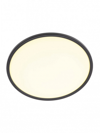 Moderne - Plafoniera rotunda Smarter Memo 05-945 Policarbonat Negru mat LED 24W 3000K 2200lm IP20