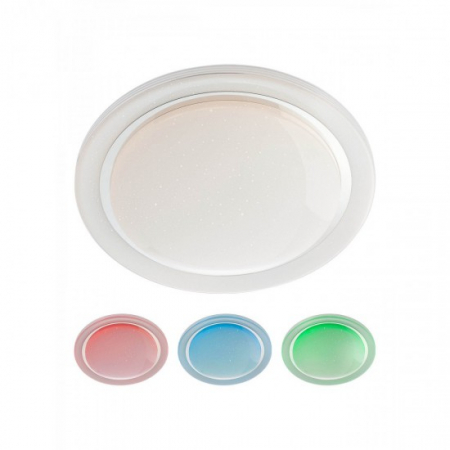 ILUMINAT - Plafoniera Smarter Andes, alb mat, telecomanda, LED, TUYA APP, 48W, CCT+RGB, 3024 lumeni, 05-917