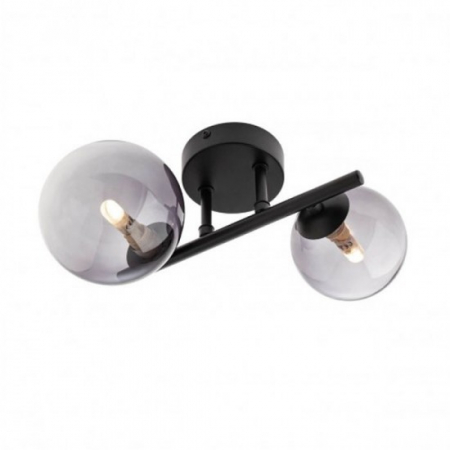 Moderne - Plafoniera Smarter Astra, negru mat, fumuriu degrade, 2XG9, L.25 cm, 01-3987