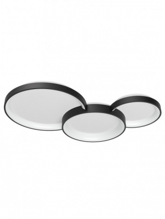 Moderne - Plafonieră Smarter Combi  01-3375 LED 72W 5898 lm CCT Metal Negru mat IP20