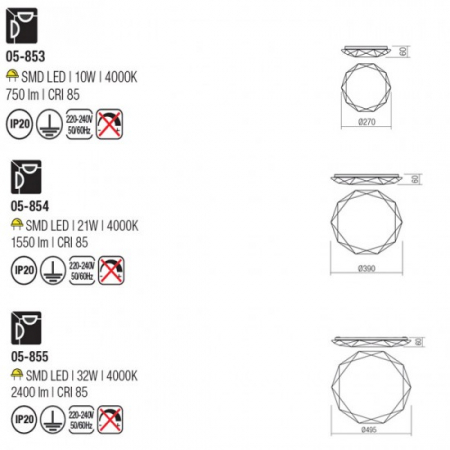Plafoniera Smarter Emerald Led 18W 4000K [2]