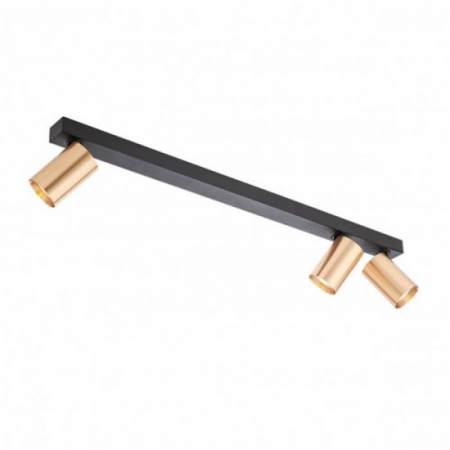 Moderne - Plafoniera Smarter Modi, negru/aur mat, 3XGU10, L.70 cm, 01-3506