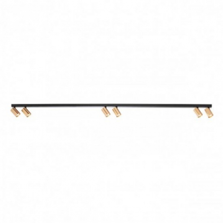 Moderne - Plafoniera Smarter Modi, negru/aur mat, 6XGU10, L.200 cm, 01-3512