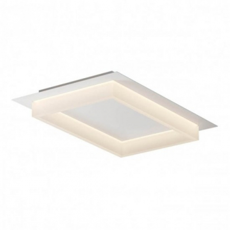 Moderne - Plafoniera Smarter Perimetro, alb mat, LED CCT, 36W, 3000K-4000K-6500K, 2155 lumeni, L.50 cm, 05-974
