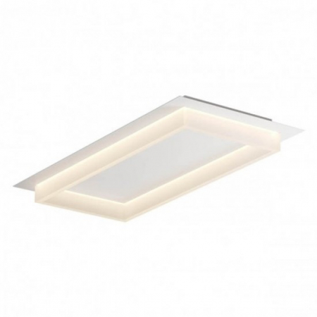Moderne - Plafoniera Smarter Perimetro, alb mat, LED CCT, 40W, 3000K-4000K-6500K, 2160 lumeni, L.70 cm, 05-980