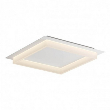 Moderne - Plafoniera Smarter Perimetro, alb mat, LED CCT, 40W, 3000K-4000K-6500K, 2650 lumeni, L.50 cm, 05-977