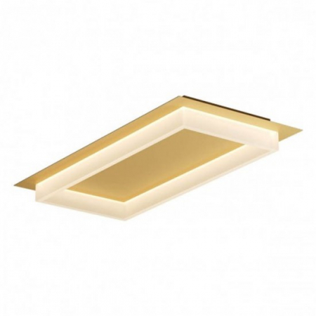 Moderne - Plafoniera Smarter Perimetro, aur mat, LED CCT, 40W, 3000K-4000K-6500K, 2160 lumeni, L.70 cm, 05-981