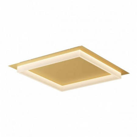 Plafoniere - Plafoniera Smarter Perimetro, aur mat, LED CCT, 50W, 3000K-4000K-6500K, 3200 lumeni, L.65 cm, 05-984