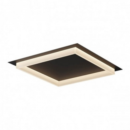 Plafoniere - Plafoniera Smarter Perimetro, negru mat, LED CCT, 50W, 3000K-4000K-6500K, 3200 lumeni, L.65 cm, 05-985