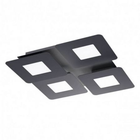 Plafoniere - Plafoniera Smarter Quant, negru mat, LED CCT, 47W, 3226 lumeni, 3000K/4000K, L.51 cm, 05-1005