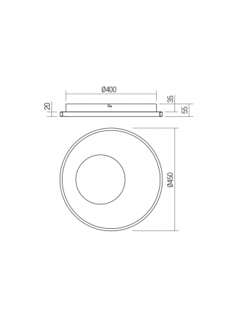 Plafonieră Smarter Sintesi  05-959 LED 45W 2687 lm CCT Metal/Aluminiu Alb mat IP20 [1]