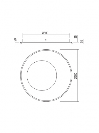 Plafonieră Smarter Sintesi  05-960 LED 57W 3552 lm CCT Metal/Aluminiu Alb mat IP20 [1]