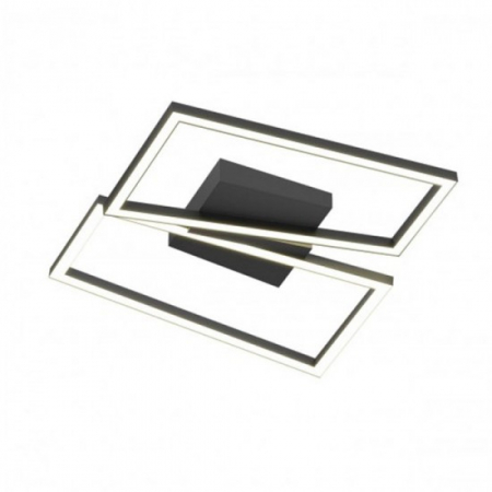 Plafoniere - Plafoniera Smarter Slash, negru mat, LED CCT, 30W, 1955 lumeni, 3000K/4000K/6000K, L.50 cm, 01-3539