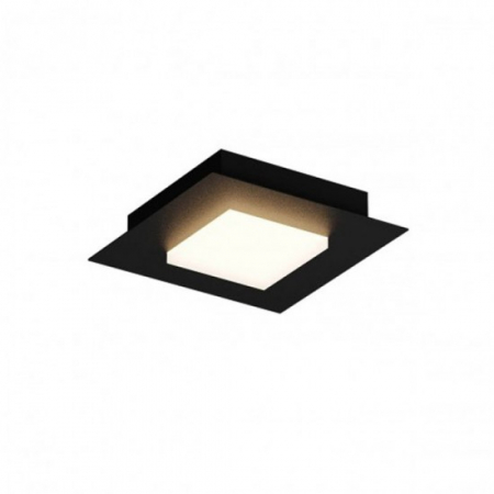 Moderne - Plafoniera Smarter Tatami, negru mat, LED CCT, 16W, 986 lumeni, 3000K/4000K/6500K, L.20 cm, 05-988