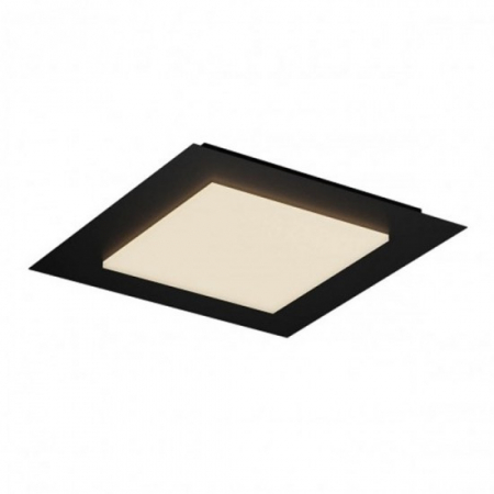 Moderne - Plafoniera Smarter Tatami, negru mat, LED CCT, 40W, 2520 lumeni, 3000K/4000K/6500K, L.50 cm, 05-997