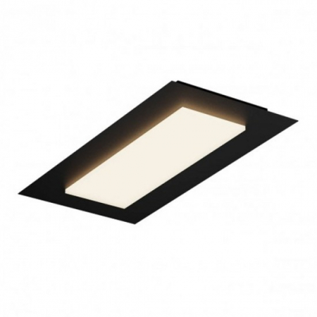 Moderne - Plafoniera Smarter Tatami, negru mat, LED CCT, 40W, 2720 lumeni, 3000K/4000K/6500K, L.70 cm, 05-1000
