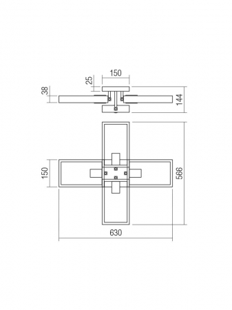 Plafoniera SMARTER TIMBER 01-1969 E27 4x42W Metal Negru mat/Lemn Fag Natur IP20 [1]