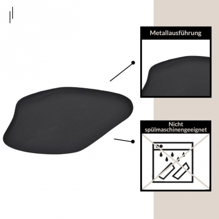 Platou EGLO FORLEYET 427051 Otel Black handmade 440x340x15 mm  [2]