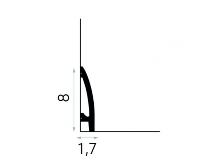 Plinta Polimer Rigid Polyforce Mardom MD030P 80x17x2000 mm [2]
