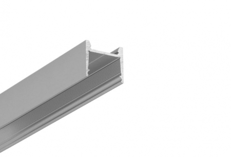 ILUMINAT - Profil aluminiu aparent HOOD14, aluminiu anodizat, lungime 2m, 17,6mm x 17,6mm + Dispersor alb mat click