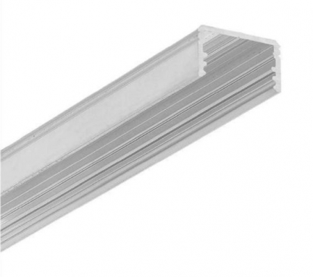 ILUMINAT - Profil aluminiu aparent UNI14, aluminiu neanodizat, lungime 2m, 17,6mm x 10mm + Dispersor alb mat click