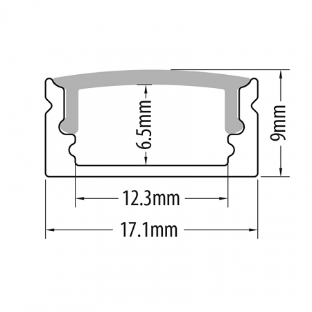Profil Aluminiu Pentru Benzi Led, 2m [1]