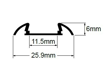 Profil Aluminiu Pentru Benzi Led, Lat, Aplicat, 2m [1]