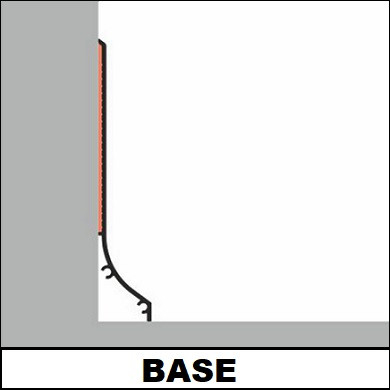Profil aluminiu plintă Base, alb, lungime 2m, 80mm x 15,1mm [3]