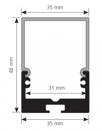 Profil banda LED aplicat 6 EGLO 99011, Negru [1]