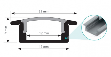 Profil banda LED incastrat 1 EGLO 98978, Aluminiu [1]