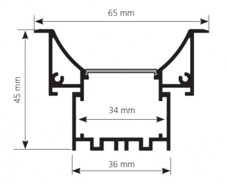 Profil banda LED incastrat 3 EGLO 98999, Aluminiu [1]