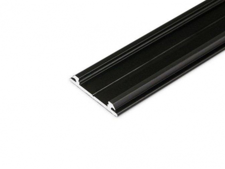 Speciale - Profil LED aparent ARC 12, negru, lungime 2m, 20mm x 12,3mm  + Dispersor alb mat click