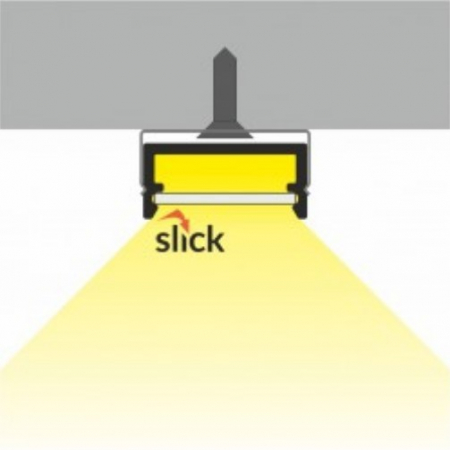 Profil LED aparent BEGTON 12, aluminiu anodizat, lungime 1m, 14,4mm x 6,6mm + Dispersor Alb mat click [3]