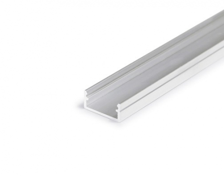 ILUMINAT - Profil LED aparent BEGTON 12, RAW, aluminiu neanodizat, lungime 2m, 14,4mm x 6,6mm + Dispersor alb mat click