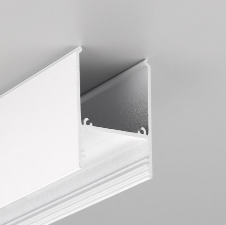 ILUMINAT - Profil LED aparent COMBO30-01, alb, lungime 2m, 31mm x 49,9mm + Dispersor alb semirotund click