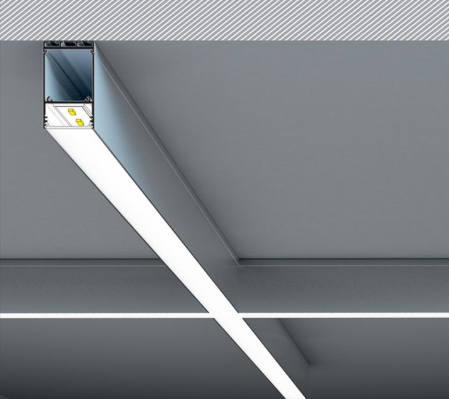 Profil LED aparent COMBO30-01, negru, lungime 2m, 31mm x 49,9mm + Dispersor alb mat click [3]