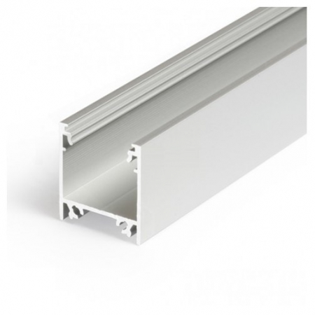 ILUMINAT - Profil LED aparent LINEA 20, aluminiu anodizat, lungime 2m, 23mm x 25,1mm + Dispersor alb mat click