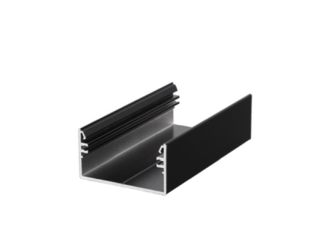 SURSE ILUMINAT - Profil LED aparent LOWI C10, negru, lungime 2m, 53mm x 28mm + Dispersor alb mat click