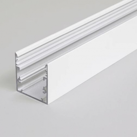 ILUMINAT - Profil LED aparent PHIL53 C10, alb, lungime 2m, 53mm x 28mm + Dispersor alb mat click