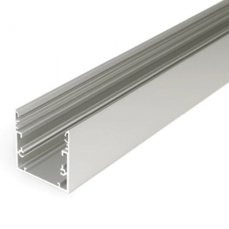 ILUMINAT - Profil LED aparent PHIL53 C10, aluminiu anodizat, lungime 2m, 53mm + Dispersor alb mat click